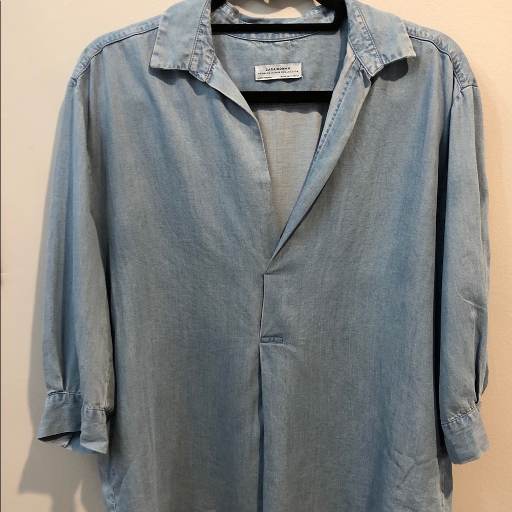 Zara Denim Top